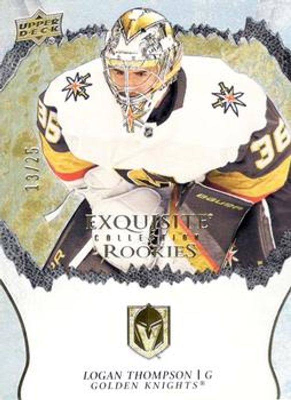 Logan Thompson 2021 Upper Deck Ice #R-7 Exquisite Collection Rookies - Gold /25 RAW