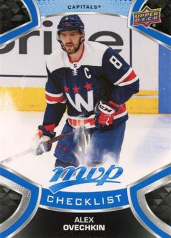 Alexander Ovechkin 2021 Upper Deck MVP #100 Blue RAW