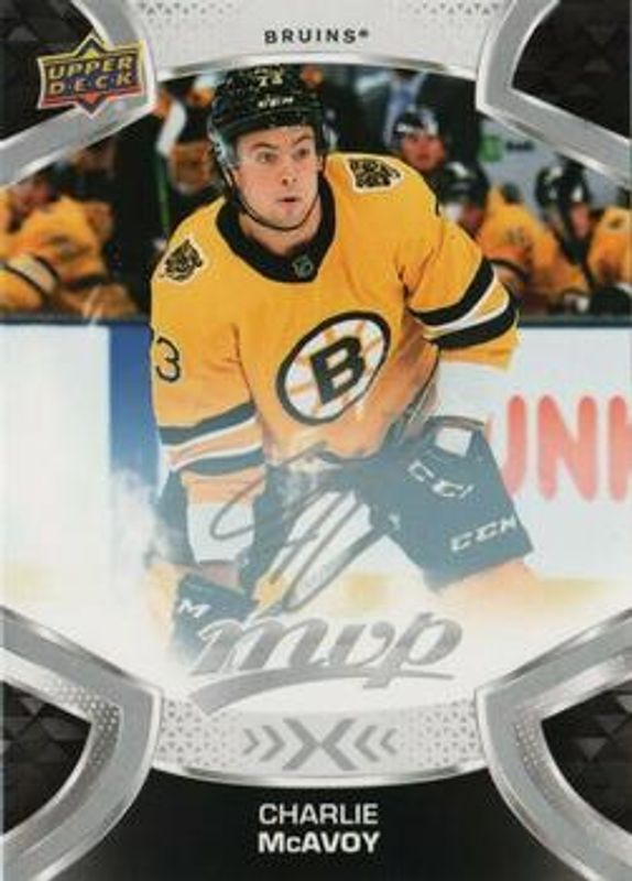Charlie McAvoy 2021 Upper Deck MVP #173 Silver Script RAW