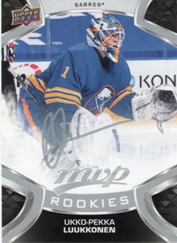Ukko-Pekka Luukkonen 2021 Upper Deck MVP #241 Silver Script Rookie RAW