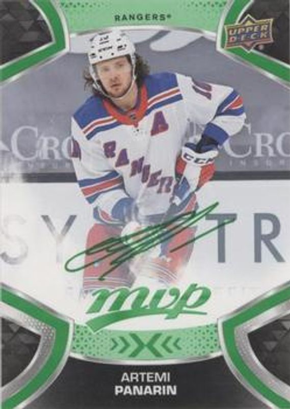 Artemi Panarin 2021 Upper Deck MVP #136 Green Script RAW