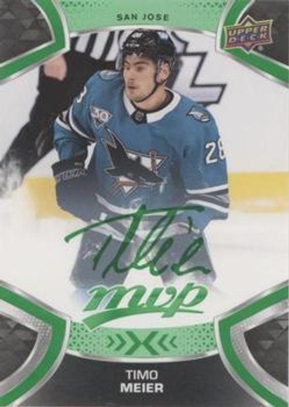 Timo Meier 2021 Upper Deck MVP #139 Green Script RAW