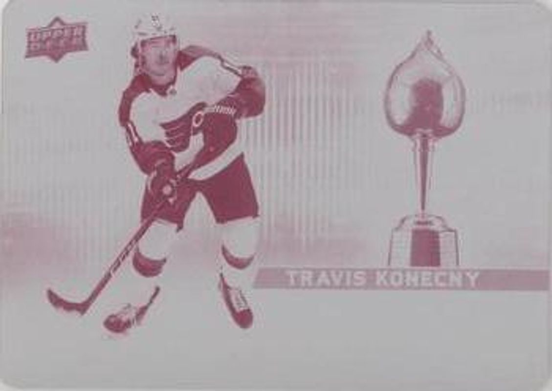 Travis Konecny 2021 Upper Deck MVP #HA-14 Hart Attack - Printing Plates Magenta /1 RAW