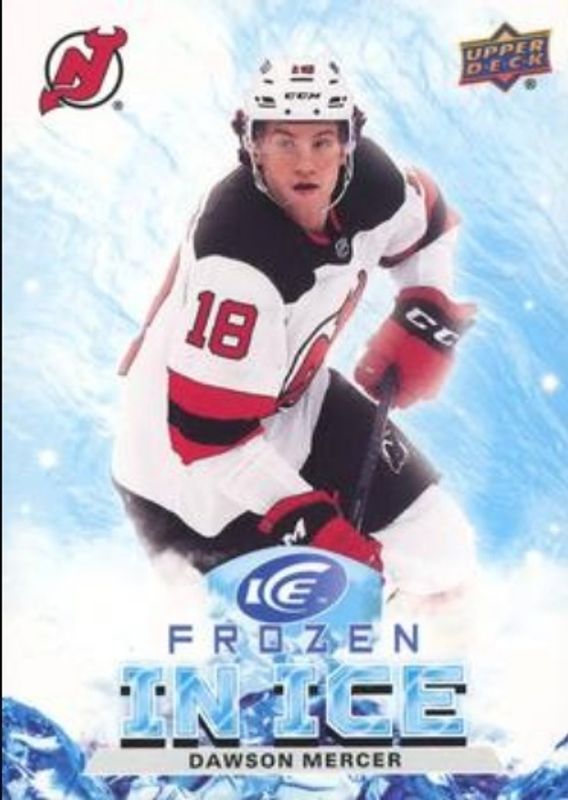 Dawson Mercer 2021 Upper Deck Ice #FI-3 Frozen In Ice Rookie RAW