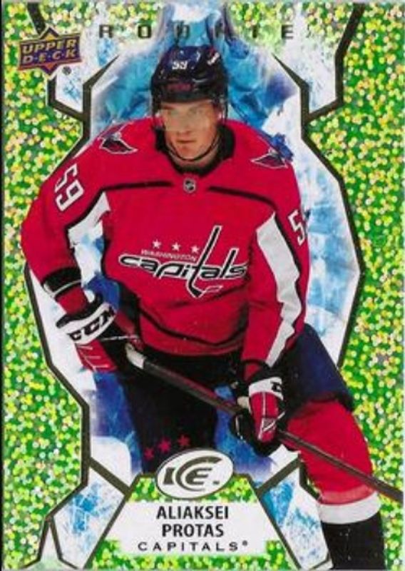 Aliaksei Protas 2021 Upper Deck Ice #133 Green /799 Rookie RAW