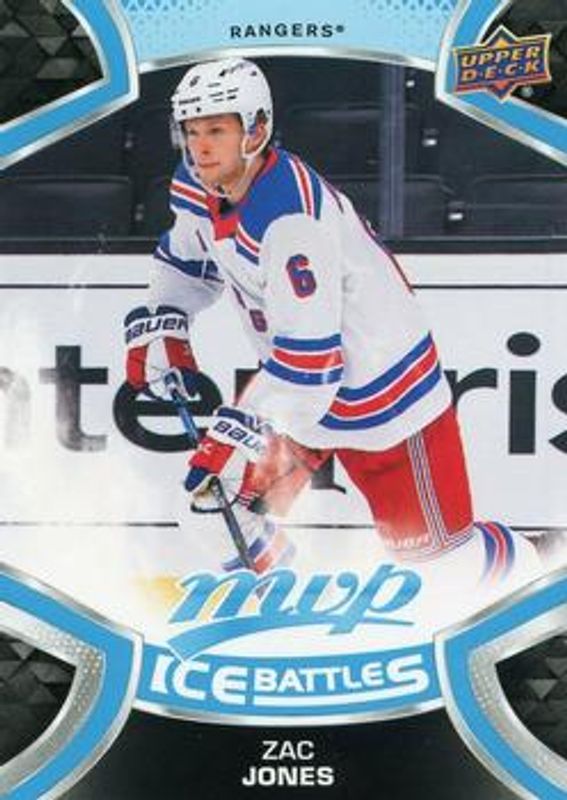 Zac Jones 2021 Upper Deck MVP #225 Ice Battles Rookie RAW