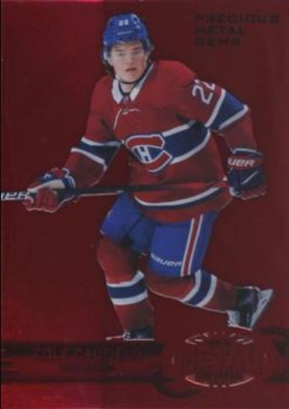 Cole Caufield 2021 Metal Universe #R-1 1997 Retro Rookies - Precious Metal Gems Red /100 RAW