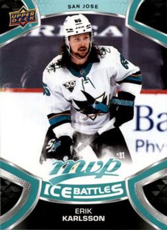 Erik Karlsson 2021 Upper Deck MVP #65 Ice Battles RAW
