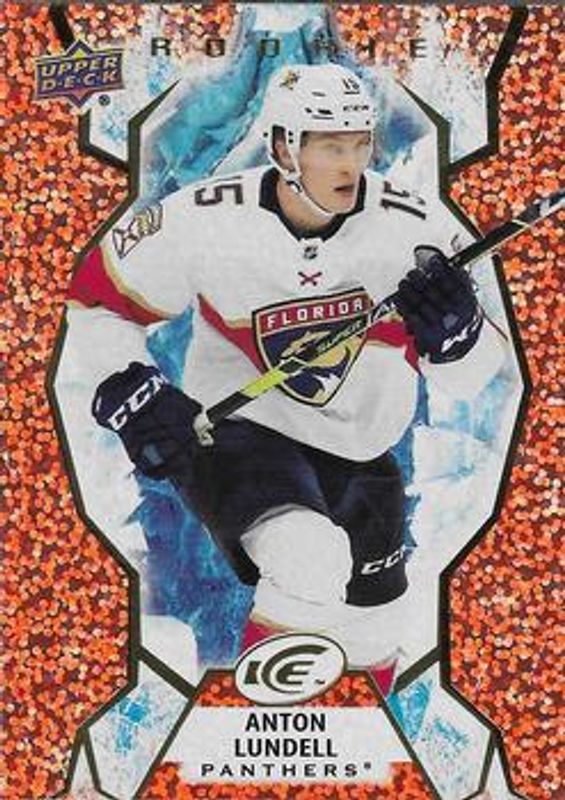Anton Lundell 2021 Upper Deck Ice #101 Orange Rookie RAW