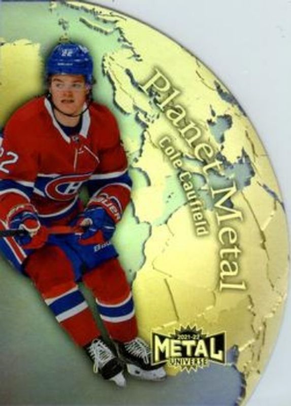 Cole Caufield 2021 Metal Universe #PM-24 Planet Metal Rookie RAW
