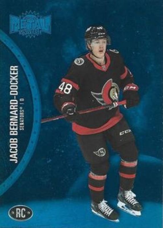 Jacob Bernard-Docker 2021 Metal Universe #163 Blue Spectrum Rookie RAW