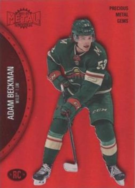 Adam Beckman 2021 Metal Universe #176 Precious Metal Gems Red /100 Rookie RAW