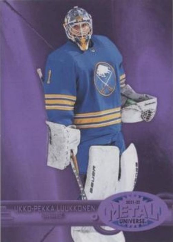 Ukko-Pekka Luukkonen 2021 Metal Universe #R-47 1997 Retro Rookies - Purple Spectrum /199 RAW