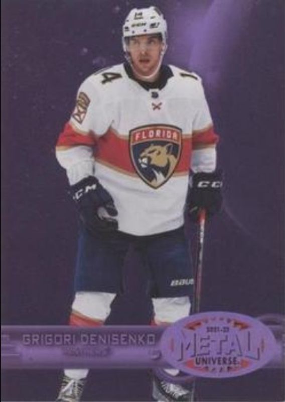 Grigori Denisenko 2021 Metal Universe #R-29 1997 Retro Rookies - Purple Spectrum /199 RAW