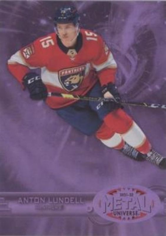 Anton Lundell 2021 Metal Universe #R-35 1997 Retro Rookies - Purple Spectrum /199 RAW