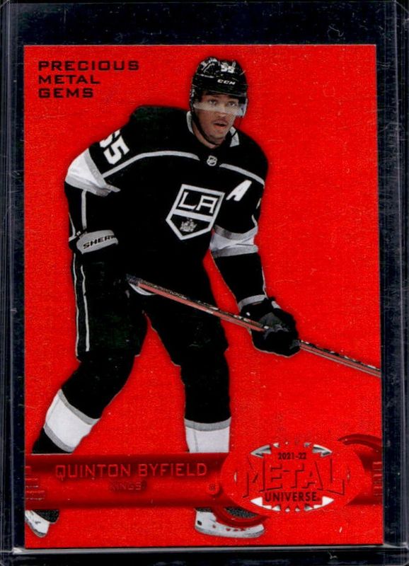 Quinton Byfield 2021 Metal Universe #R-50 1997 Retro Rookies - Precious Metal Gems Red /100 RAW