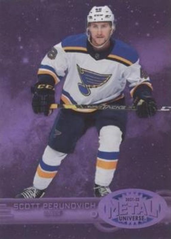 Scott Perunovich 2021 Metal Universe #R-16 1997 Retro Rookies - Purple Spectrum /199 RAW