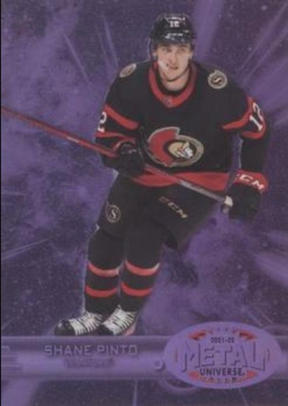 Shane Pinto 2021 Metal Universe #R-34 1997 Retro Rookies - Purple Spectrum /199 RAW
