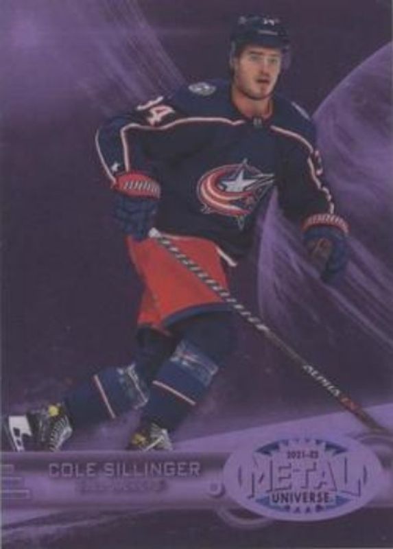 Cole Sillinger 2021 Metal Universe #R-4 1997 Retro Rookies - Purple Spectrum /199 RAW