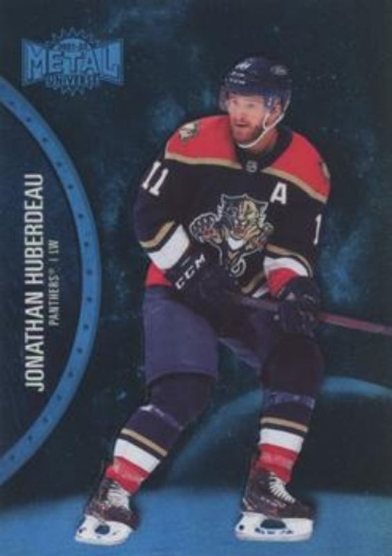 Jonathan Huberdeau 2021 Metal Universe #138 Blue Spectrum RAW