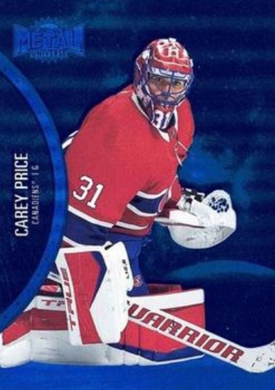 Carey Price 2021 Metal Universe #60 Blue Spectrum RAW