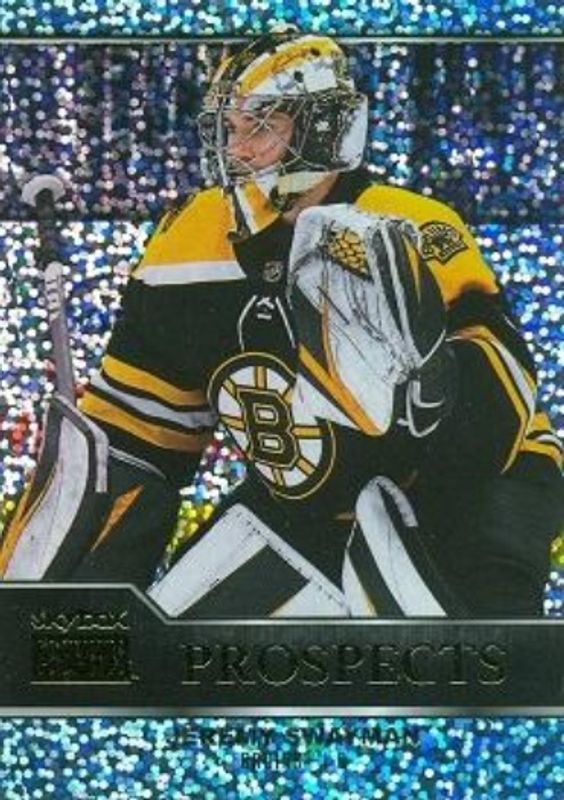 Jeremy Swayman 2021 Metal Universe #PP-10 Skybox Premium Prospects Sapphire Rookie RAW