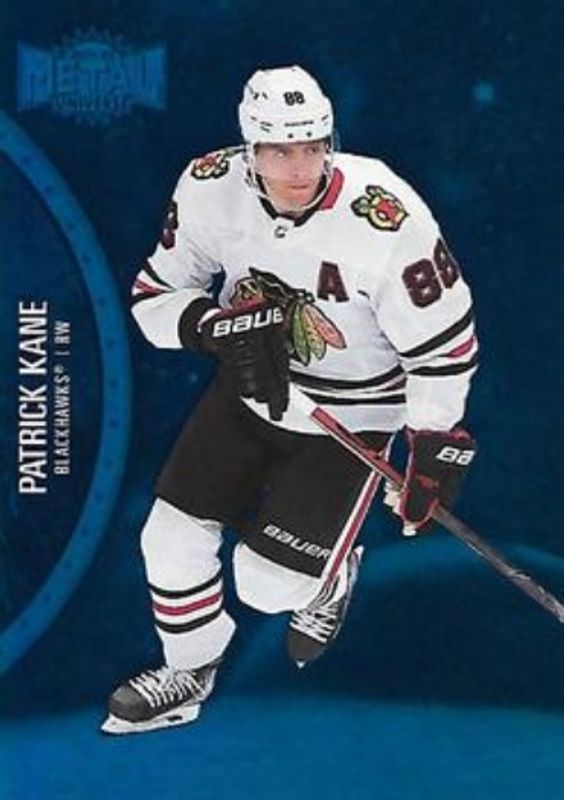 Patrick Kane 2021 Metal Universe #10 Blue Spectrum RAW