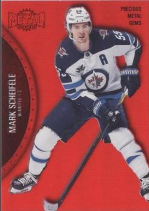 Mark Scheifele 2021 Metal Universe #30 Precious Metal Gems Red /100 RAW