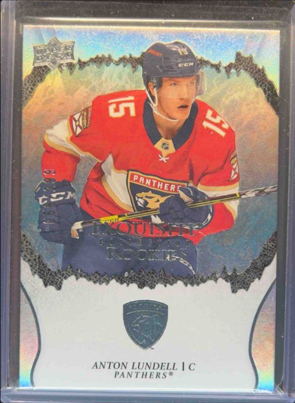 Anton Lundell 2021 Upper Deck Ice #R-38 Exquisite Collection Rookies /299 RAW
