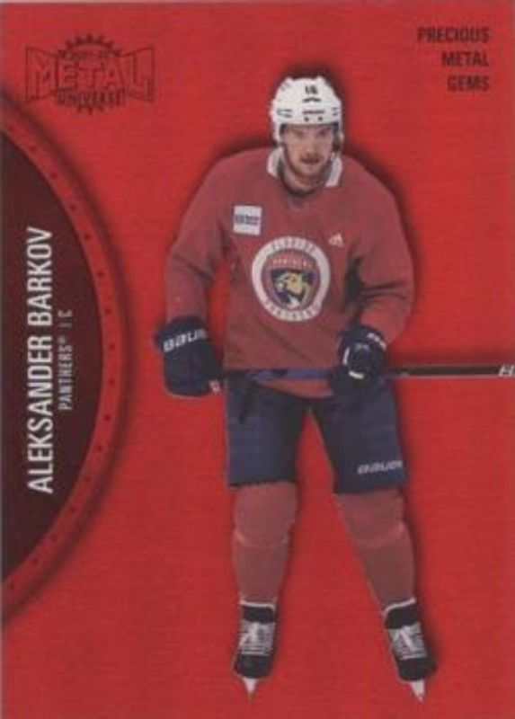 Aleksander Barkov 2021 Metal Universe #109 Precious Metal Gems Red /100 RAW