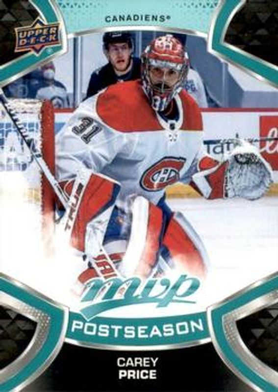 Carey Price 2021 Upper Deck MVP #PS8 Postseason RAW