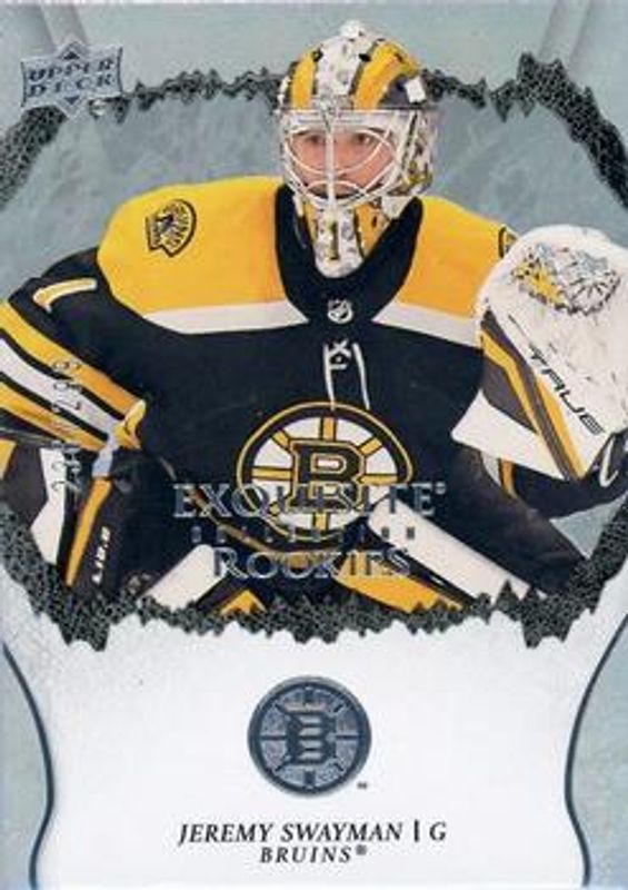 Jeremy Swayman 2021 Upper Deck Ice #R-43 Exquisite Collection Rookies /299 RAW