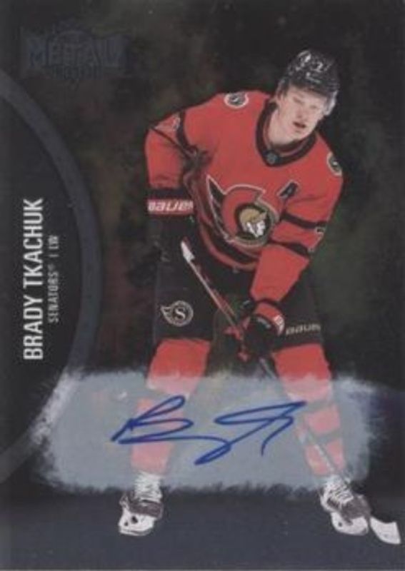 Brady Tkachuk 2021 Metal Universe #115 Autographs Silver /299 RAW