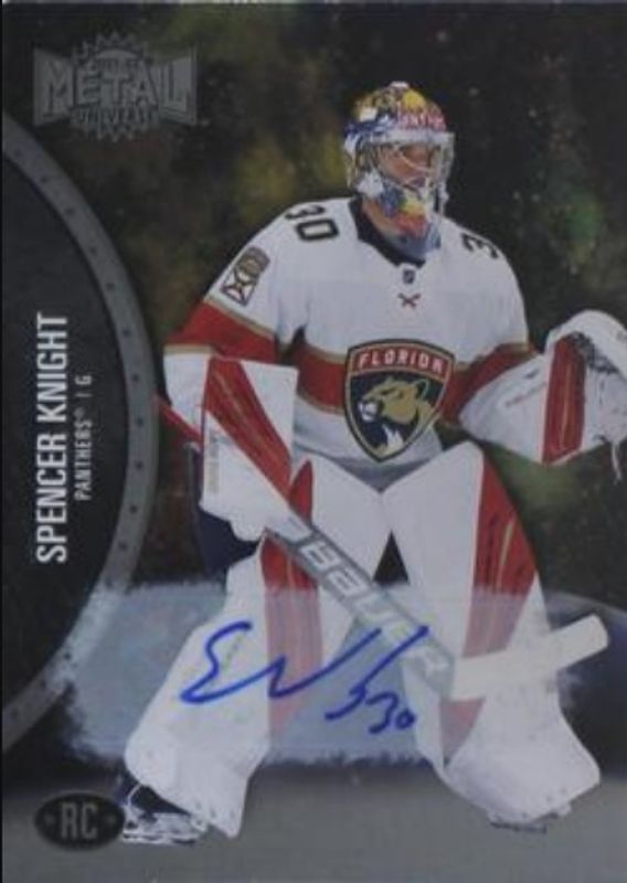 Spencer Knight 2021 Metal Universe #160 Autographs Silver /299 Rookie RAW