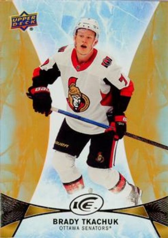 Brady Tkachuk 2021 Upper Deck Ice #40 2020 - Orange RAW