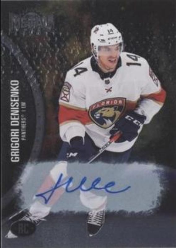 Grigori Denisenko 2021 Metal Universe #153 Autographs Silver /299 Rookie RAW