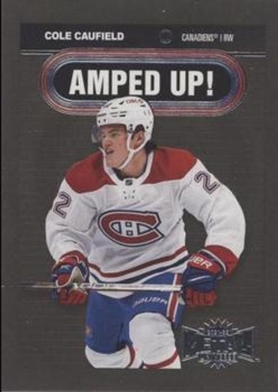 Cole Caufield 2021 Metal Universe #AU-29 Amped Up Rookie RAW