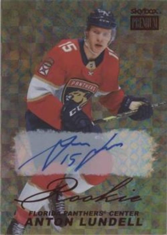 Anton Lundell 2021 Metal Universe #PP-35 Skybox Premium Prospects 1998 Retro Autographs Rookie RAW