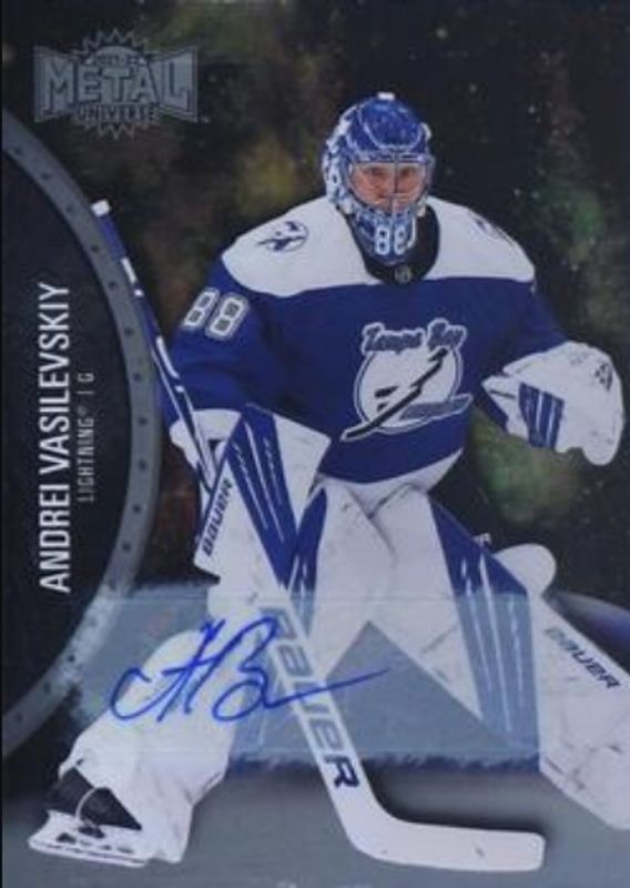 Andrei Vasilevskiy 2021 Metal Universe #131 Autographs Silver /299 RAW