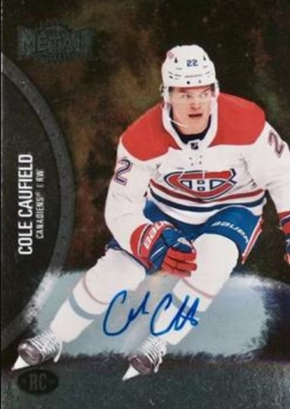 Cole Caufield 2021 Metal Universe #200 Autographs Silver /299 Rookie RAW