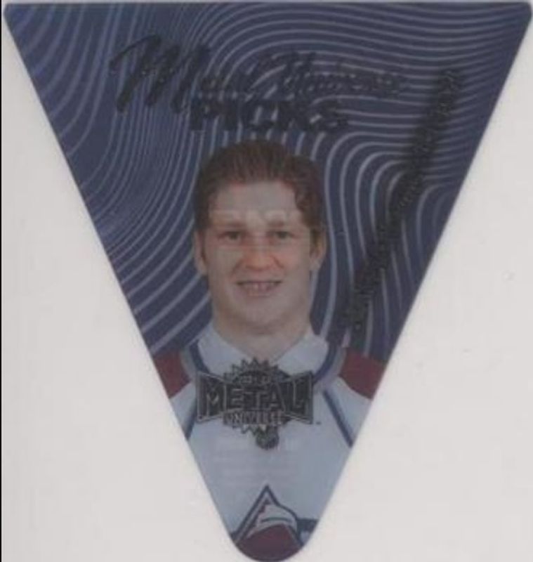 Nathan MacKinnon 2021 Metal Universe #P-5 Skybox Metal Picks RAW