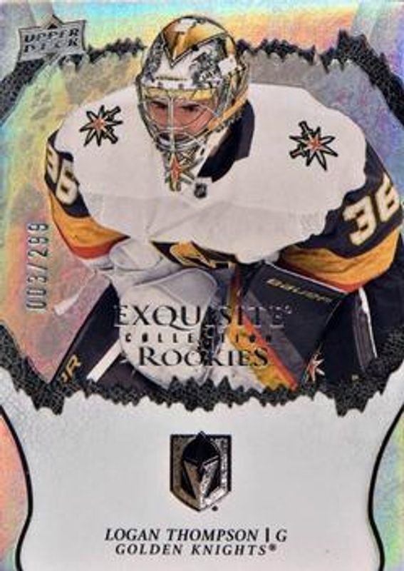 Logan Thompson 2021 Upper Deck Ice #R-7 Exquisite Collection Rookies /299 RAW