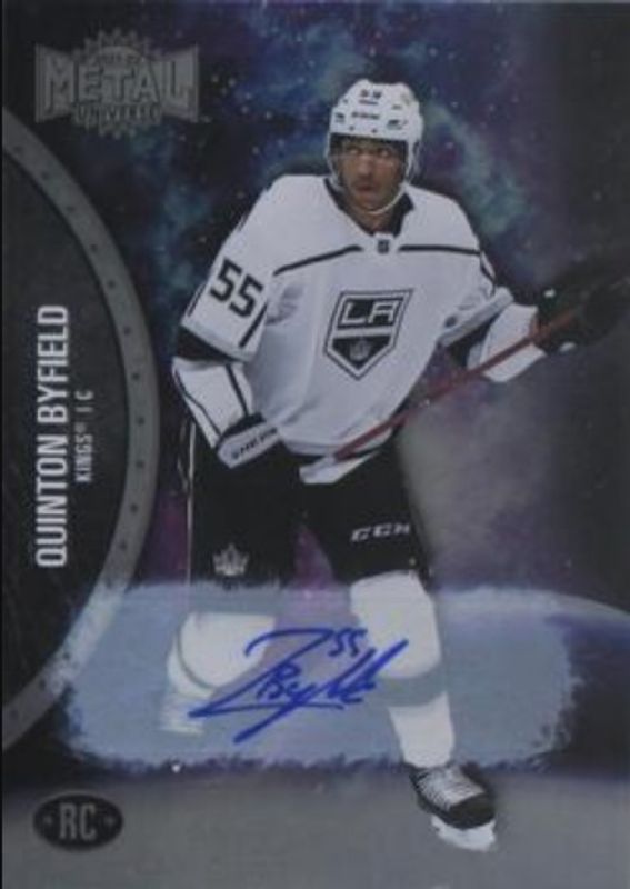 Quinton Byfield 2021 Metal Universe #151 Autographs Silver /299 Rookie RAW