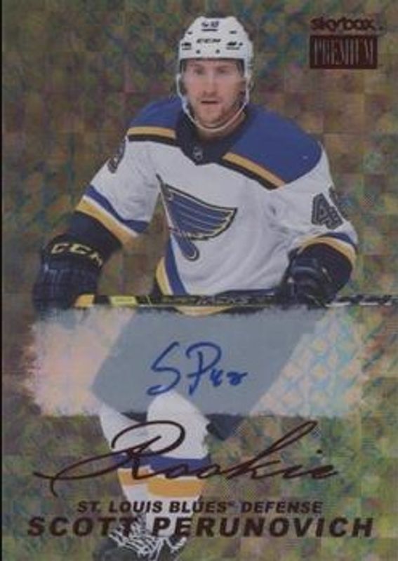 Scott Perunovich 2021 Metal Universe #PP-19 Skybox Premium Prospects 1998 Retro Autographs Rookie RAW