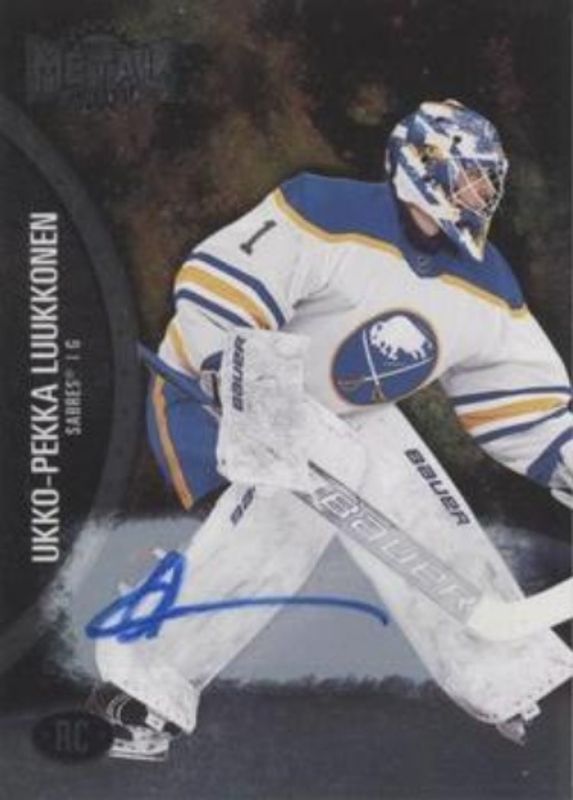 Ukko-Pekka Luukkonen 2021 Metal Universe #158 Autographs Silver /299 Rookie RAW