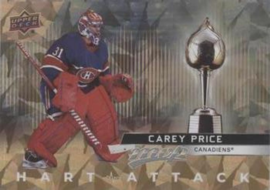 Carey Price 2021 Upper Deck MVP #HA-20 Hart Attack - Gold RAW