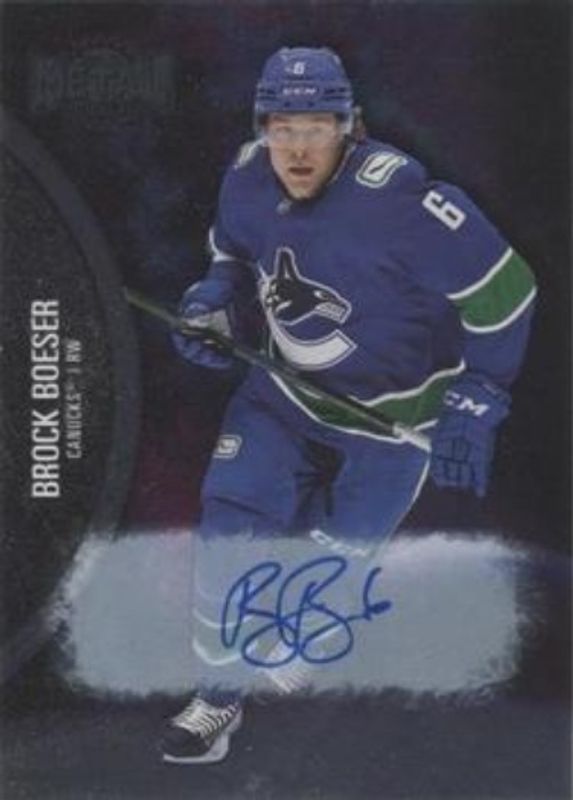 Brock Boeser 2021 Metal Universe #53 Autographs Silver /299 RAW