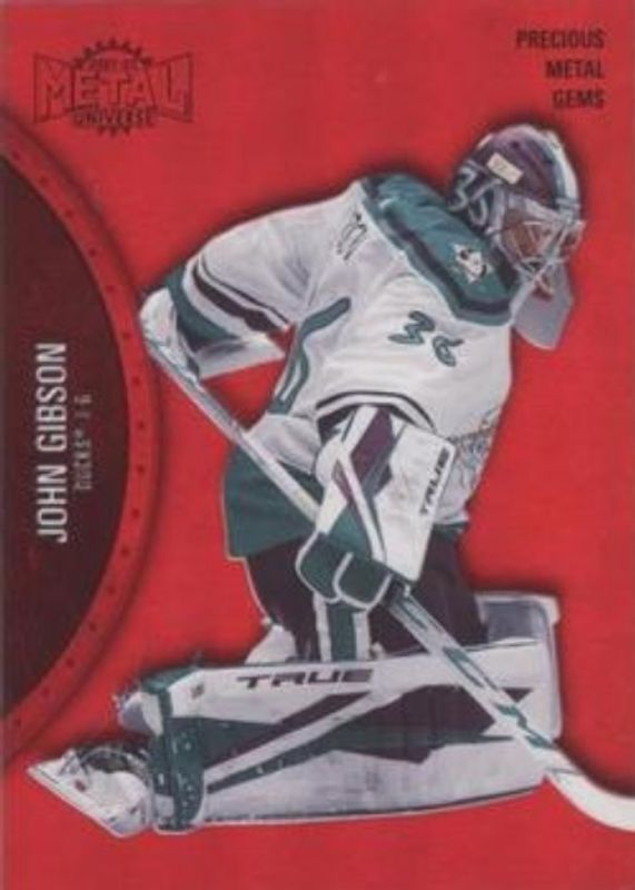 John Gibson 2021 Metal Universe #106 Precious Metal Gems Red /100 RAW