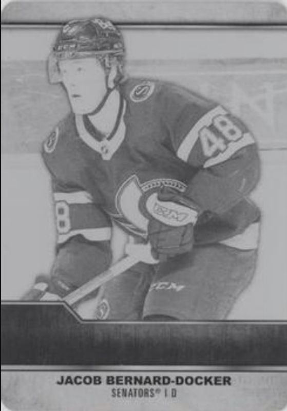 Jacob Bernard-Docker 2021 Metal Universe #PP-18 Skybox Premium Prospects - Printing Plates Black /1 Rookie RAW