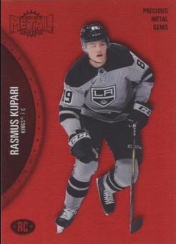 Rasmus Kupari 2021 Metal Universe #173 Precious Metal Gems Red /100 Rookie RAW